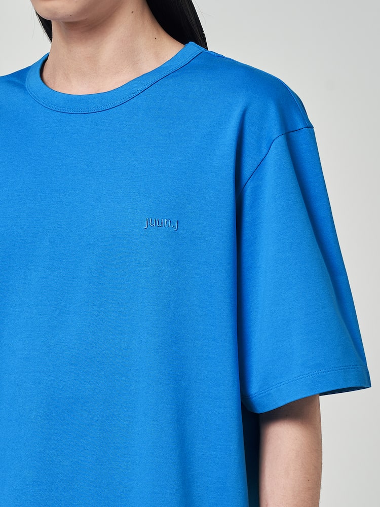 Loose Fit Short Sleeve T Shirts Blue