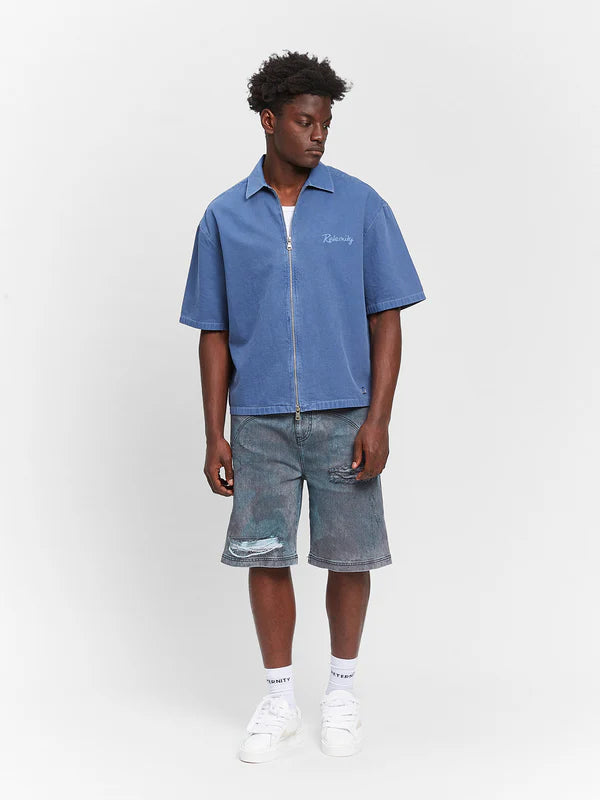 Lumevo Canvas Zipshirt  Blue