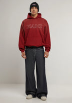 Retro Washed Os Hoodie red