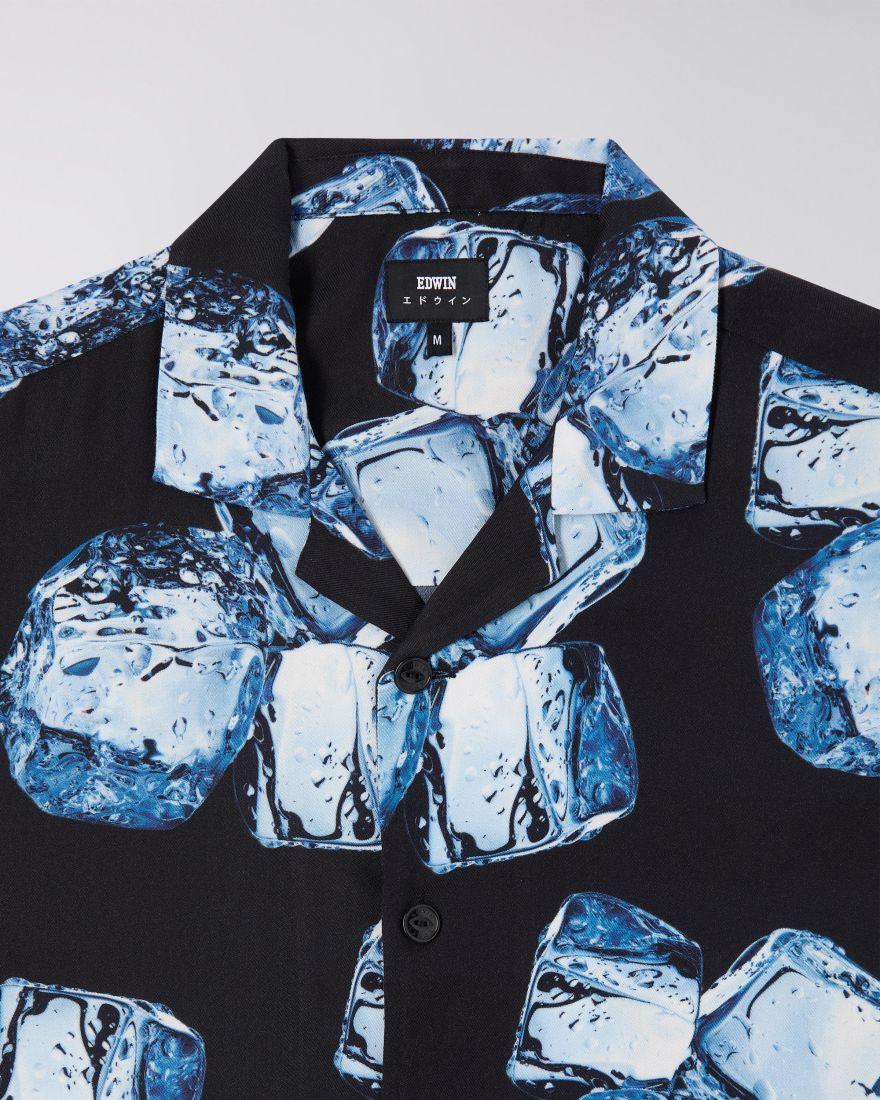 Ice Cube Shirt SS blue garment washed