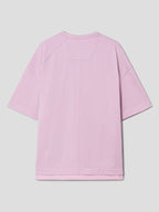 Layered Side Zip Short Sleeve T Shirts Light Pink