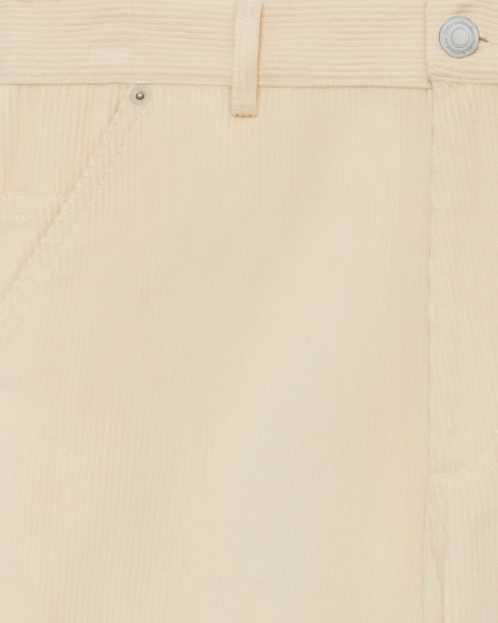 Le Pantalon Baggy Velours Ecru