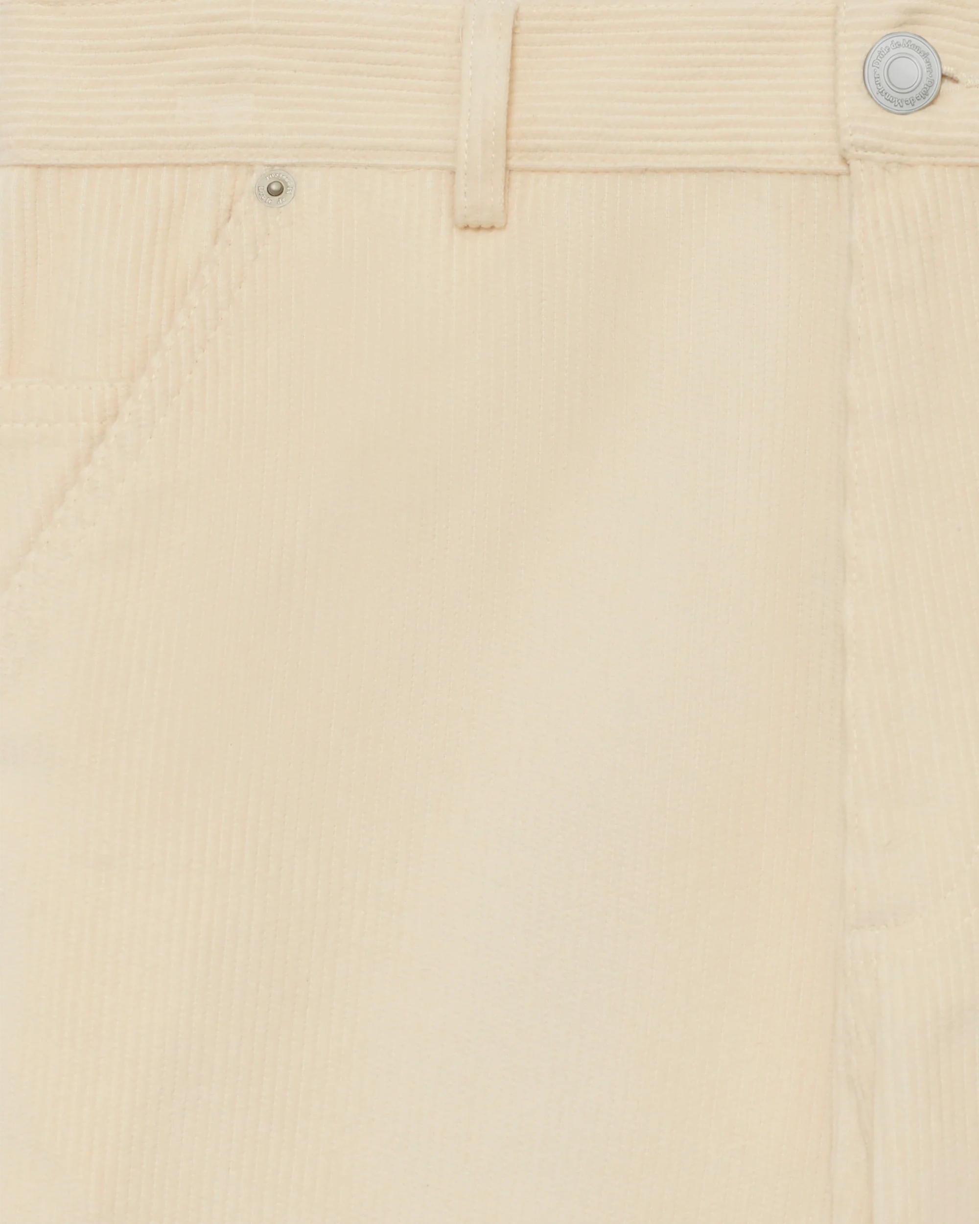 Le Pantalon Baggy Velours Ecru