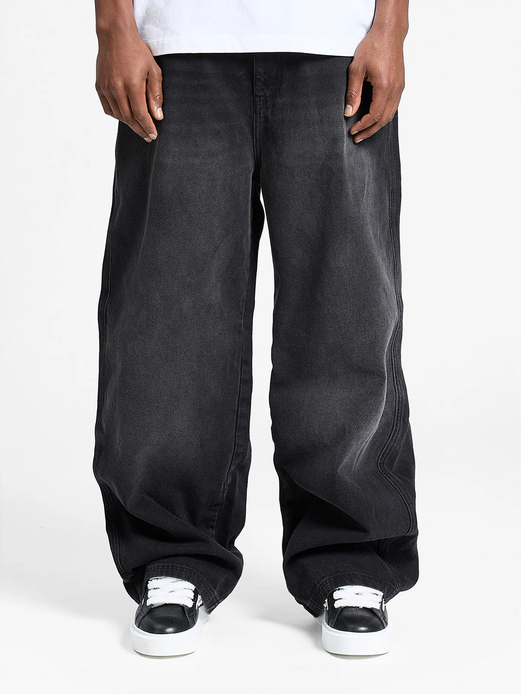 Essential Baggy Denim Washed Black