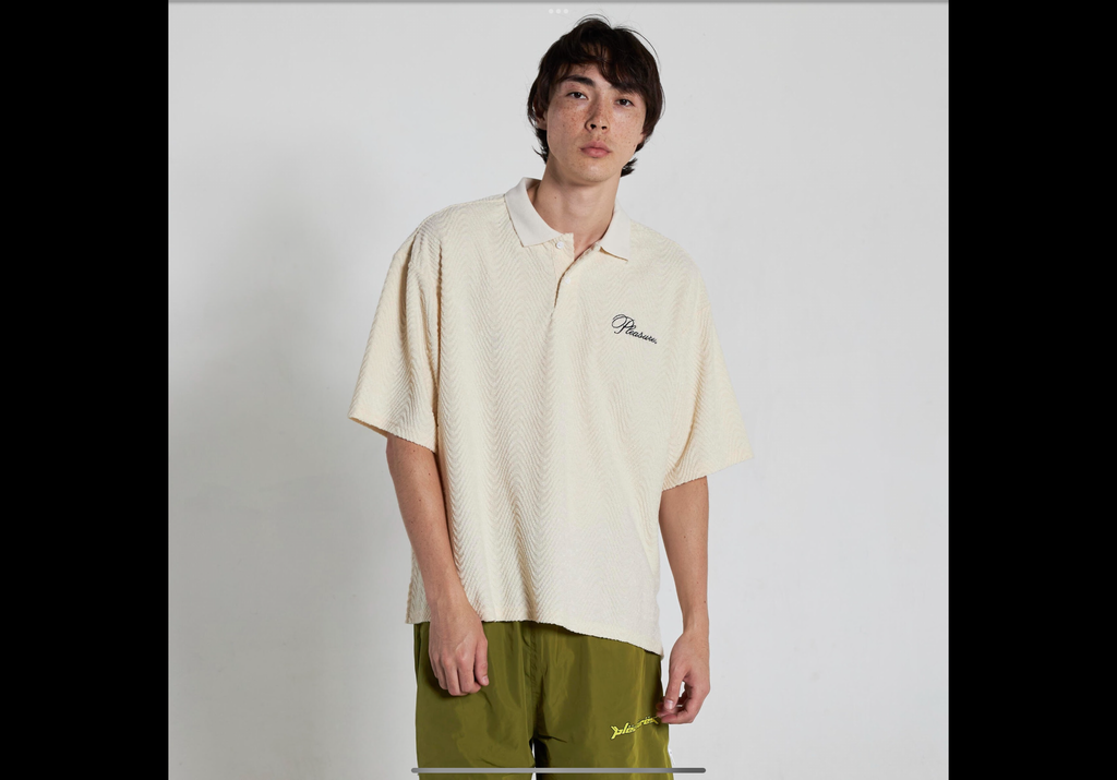 Zen Terry Boxy Polo Off White
