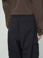 Nylon Puckering Pants Black