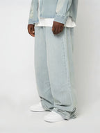 Og K Washed Western Relaxed Baggy Jeans blue