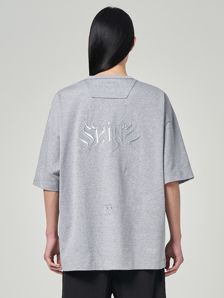 Semi Over Fit Graphic T Shirts Grey