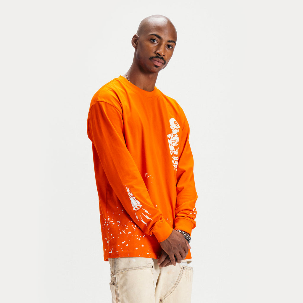 Plan Check Longsleeve T Shirt Safety Orange