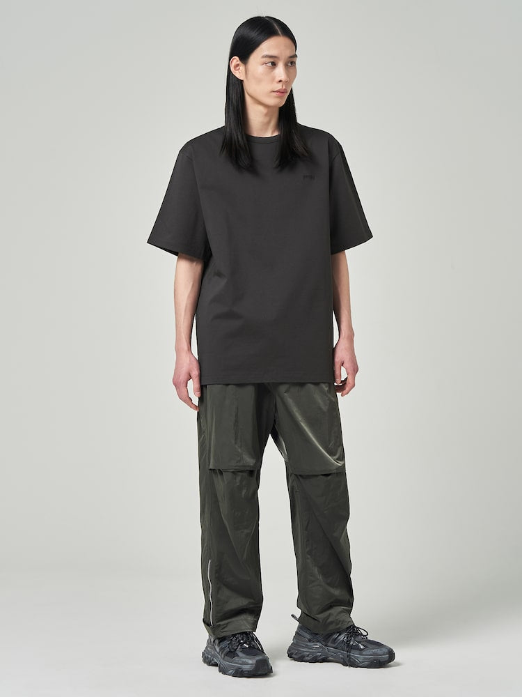 Loose Fit Graphic Embroidered T Shirts Grey