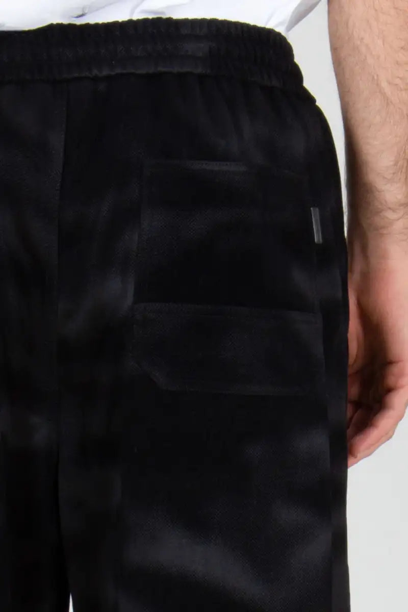 Dotted Camo Jersey Pants Black
