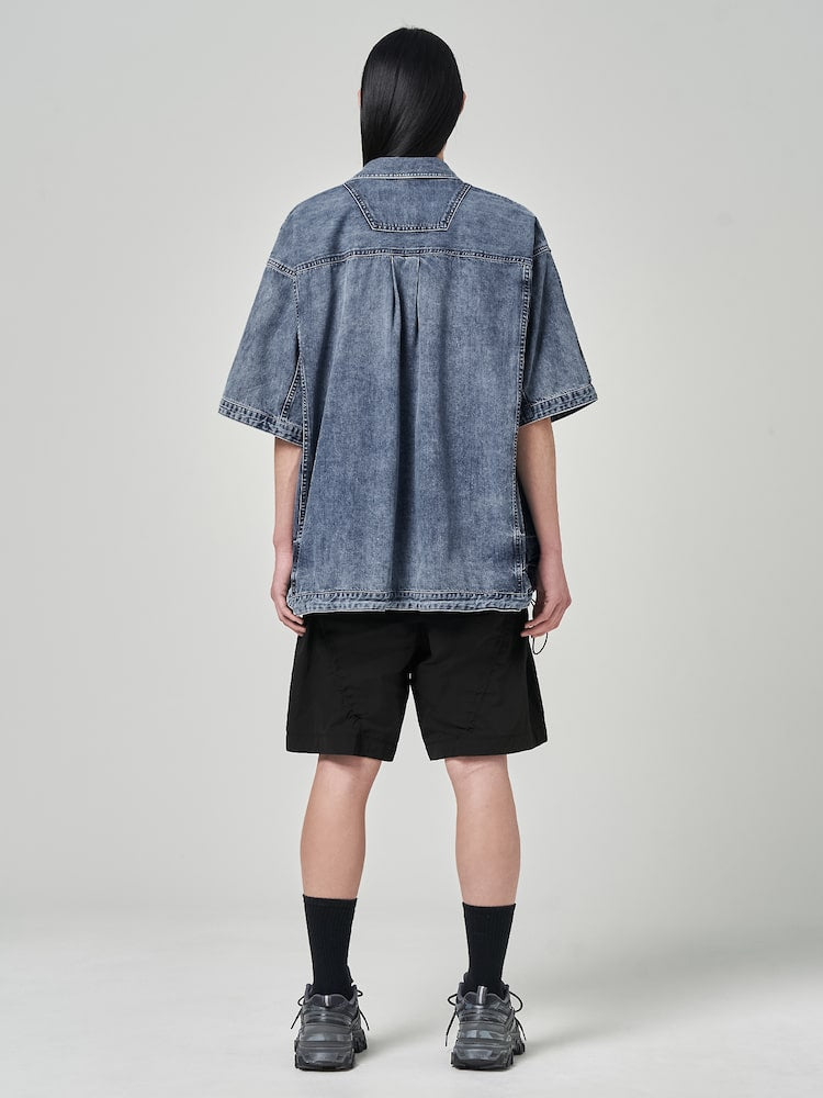 Nylon Puckering Shorts Black