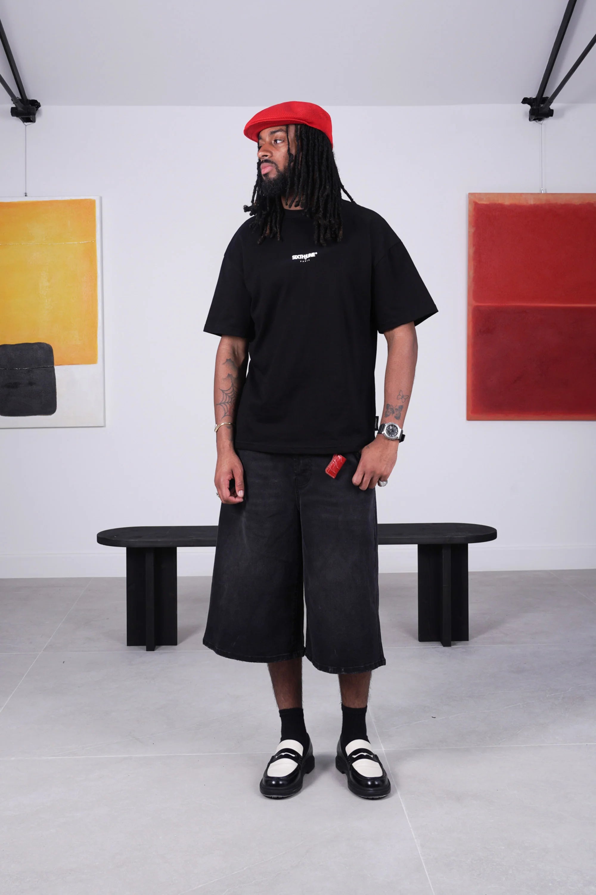 Gallery Energy Flower Graphic Tee 25981 Blac