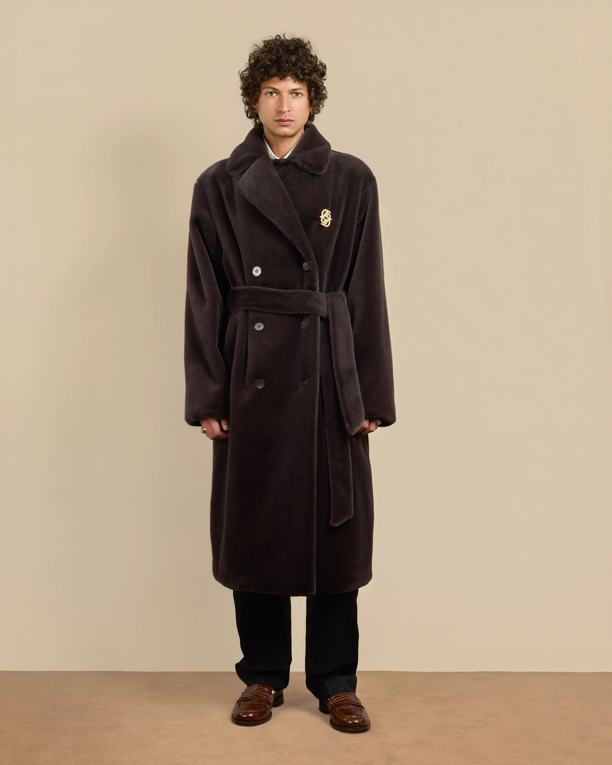 Le Manteau Fourrure Dark Brown