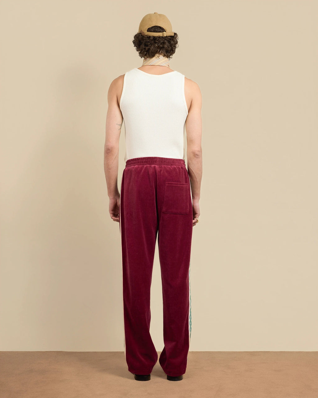 Le Pantalon Survetement Velours Wine