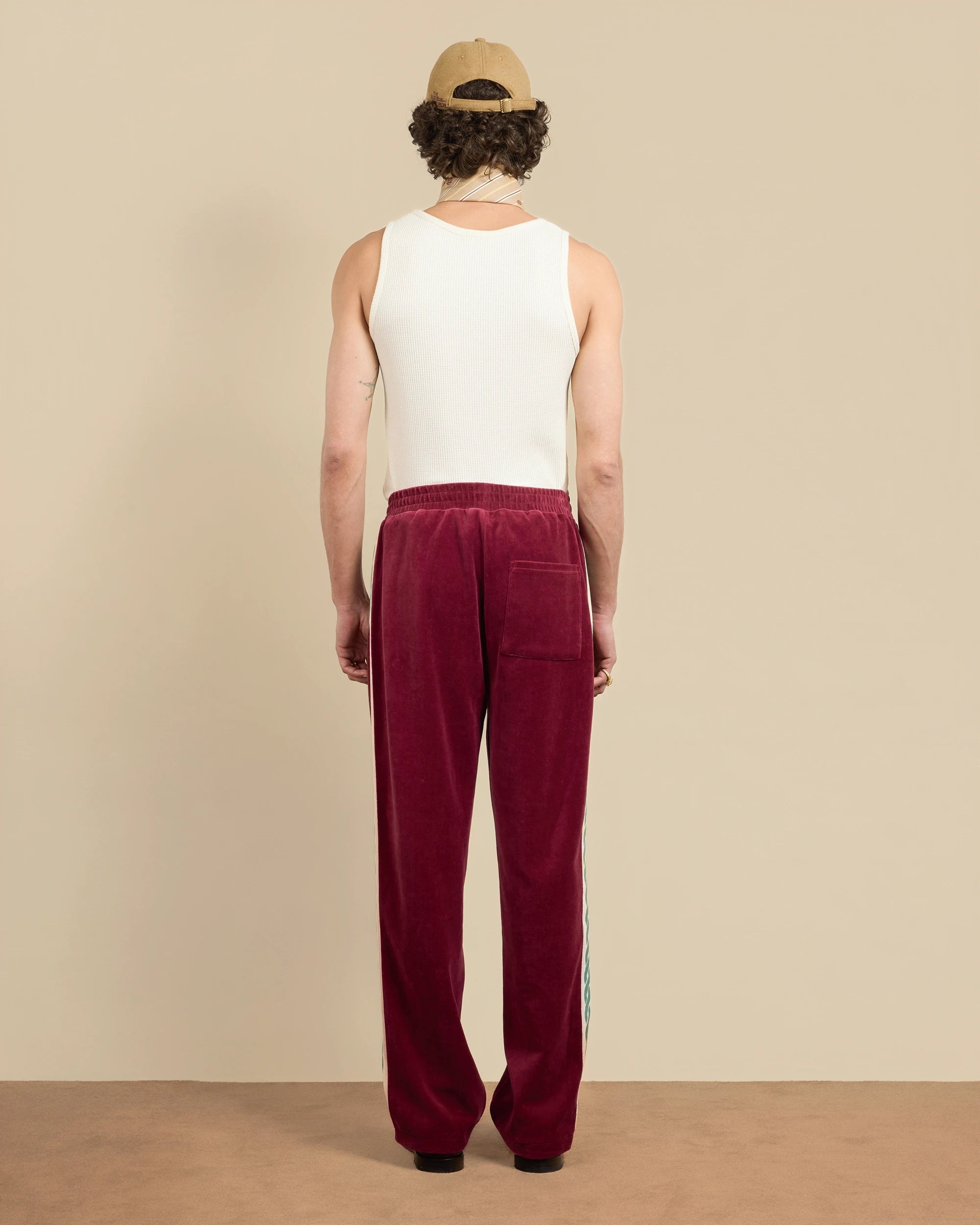 Le Pantalon Survetement Velours Wine