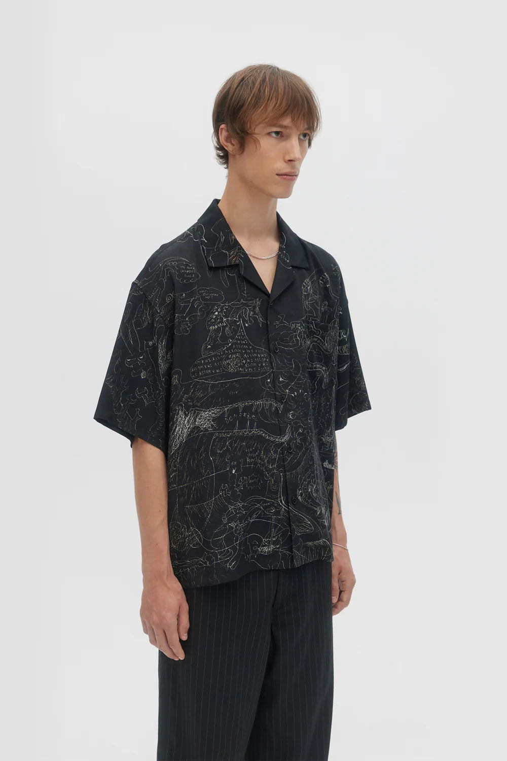 Utopia Camp Collar Shirt Black