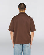 Shizuku Shirt Ss Coffee Bean Garment Washed