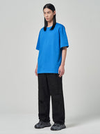 Loose Fit Short Sleeve T Shirts Blue