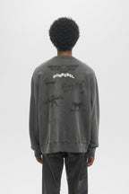 Snap Sketch Sweatshirt Faded Black Fw26