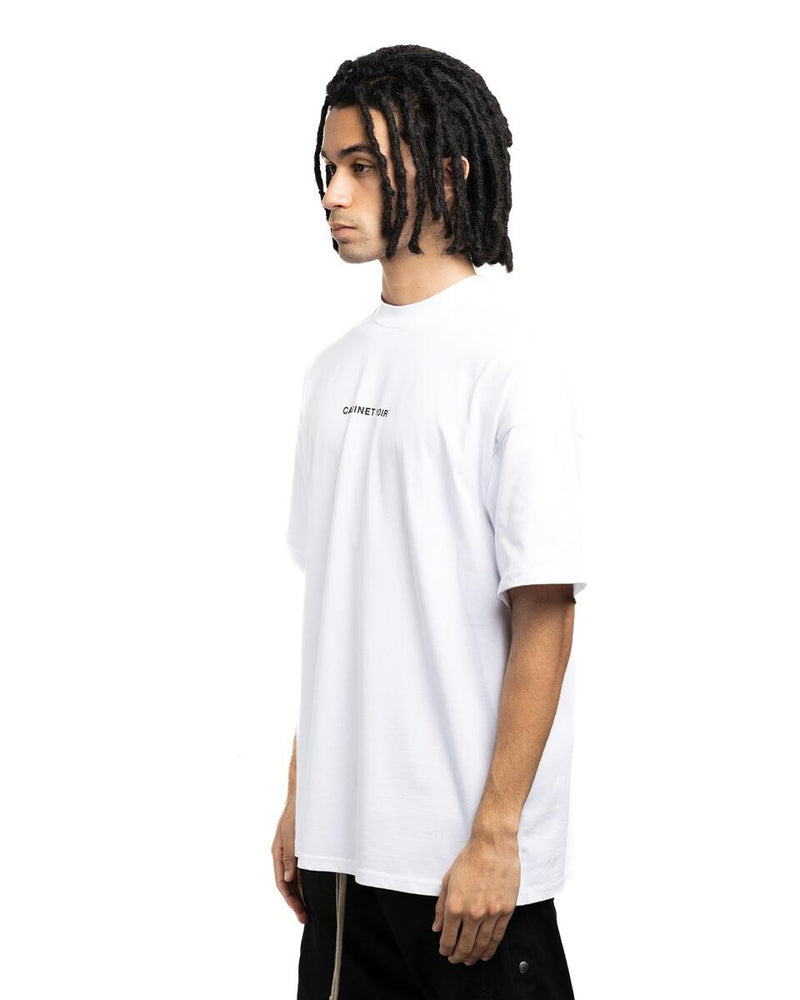 Cabinet Noir Brush Stroke Noir Tee White