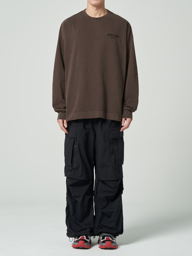 Nylon Puckering Pants Black