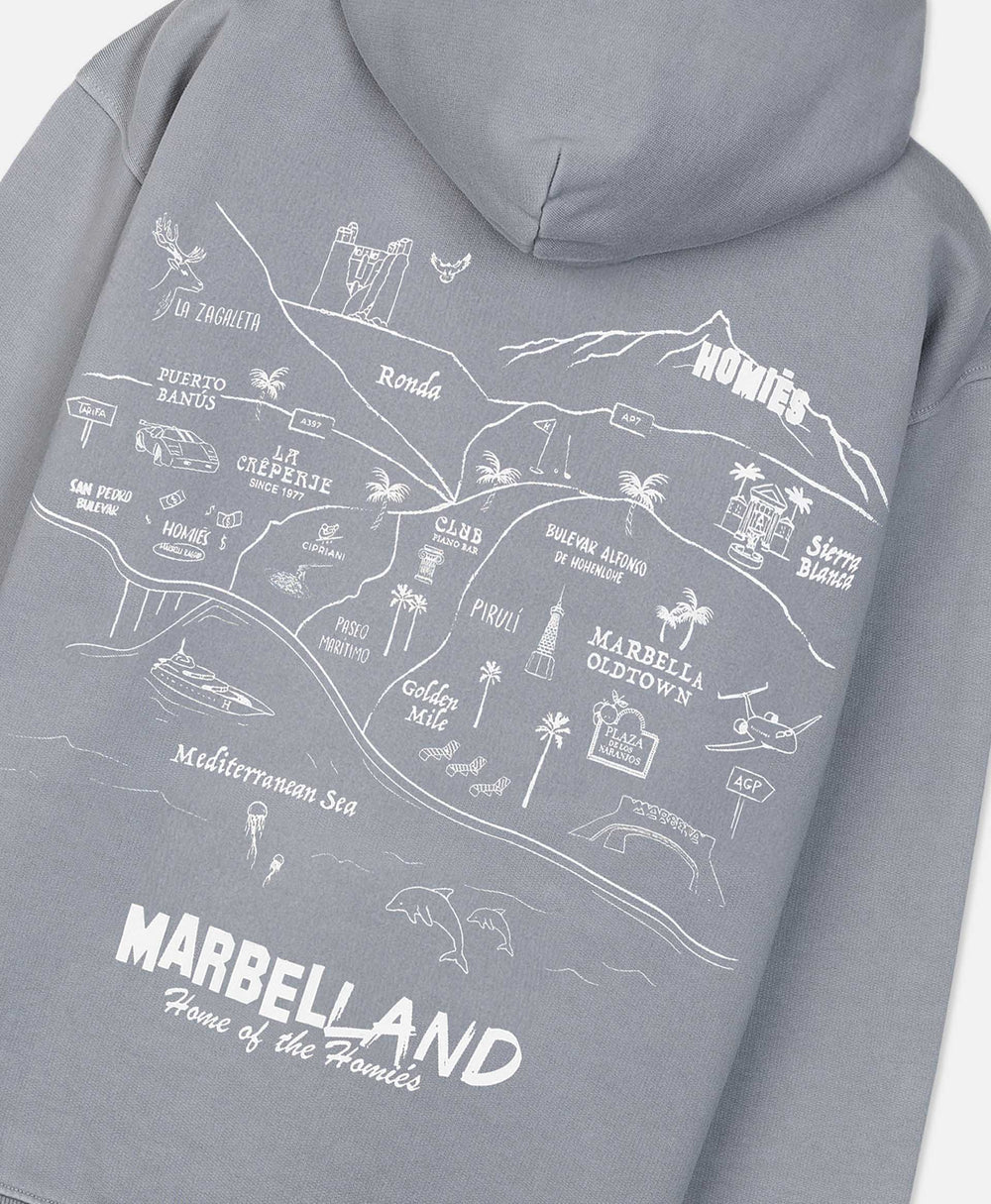 Mapa Hoodie Middle East Vintage Light Grey