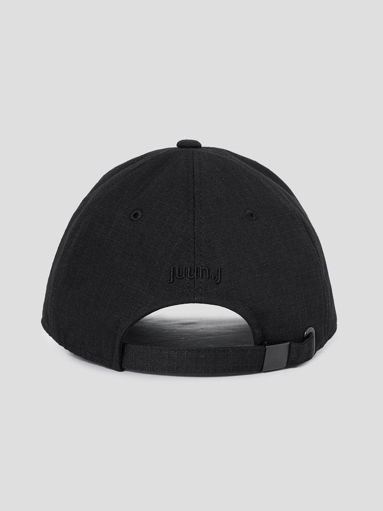 Ripstop Embroidered Ball Cap Black