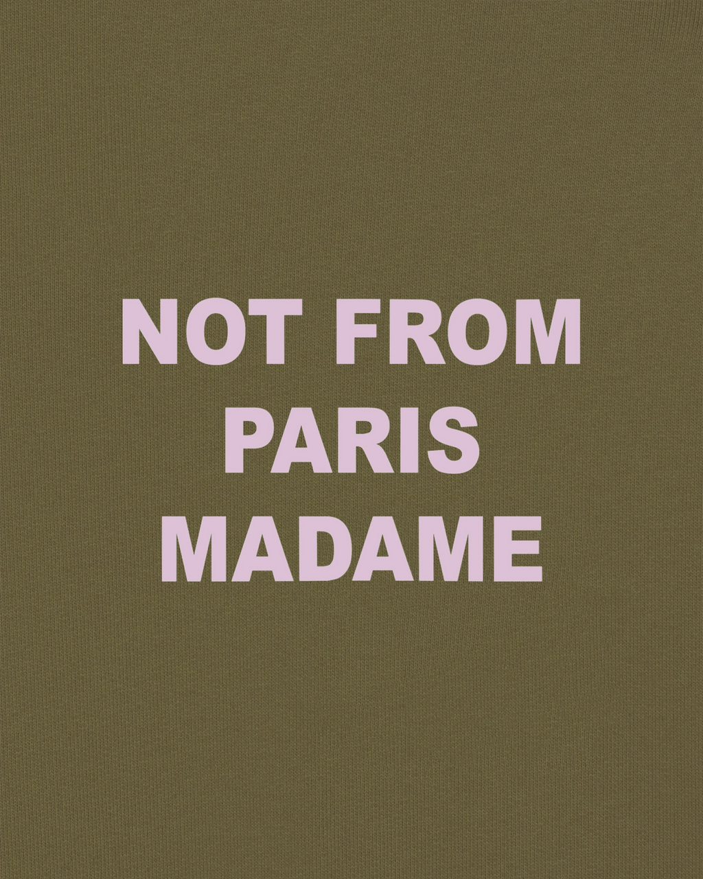 Le Sweatshirt Slogan Kaki