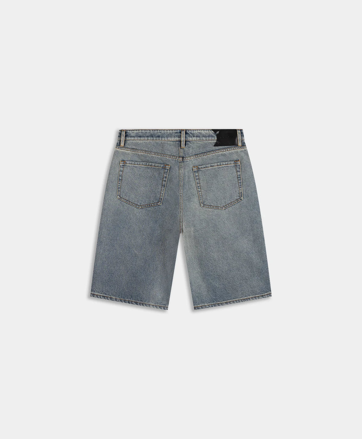 Compact Shield Embroidery Denim Shorts Denim