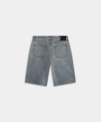 Compact Shield Embroidery Denim Shorts Denim