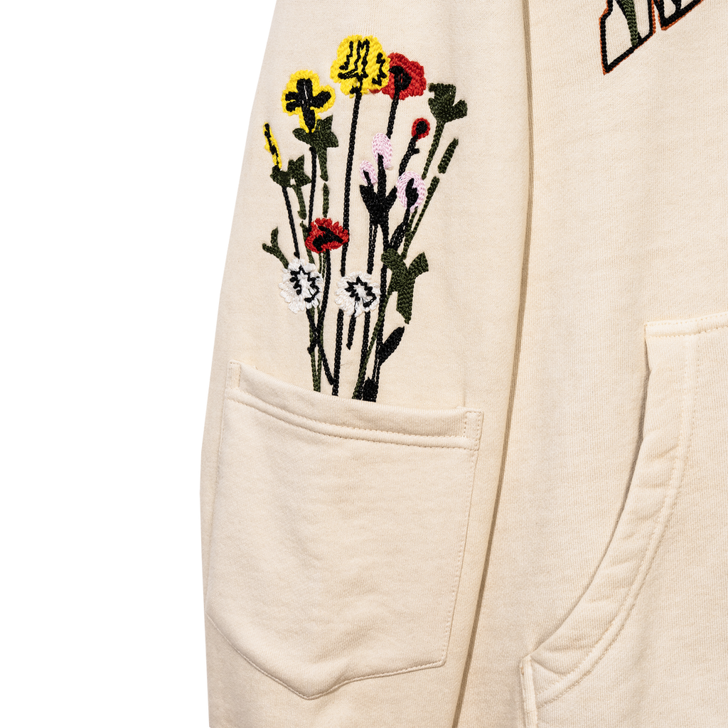 Bouquet Pullover Hoodie Ecru