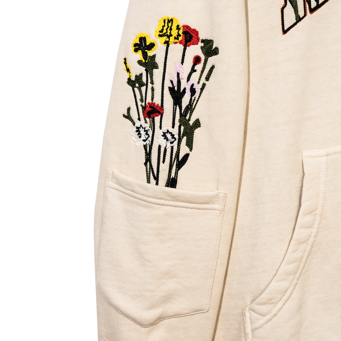 Bouquet Pullover Hoodie Ecru