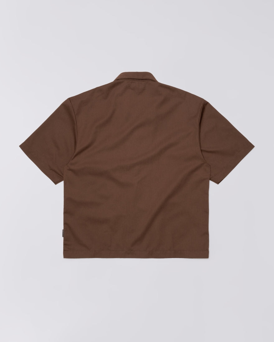 Shizuku Shirt Ss Coffee Bean Garment Washed