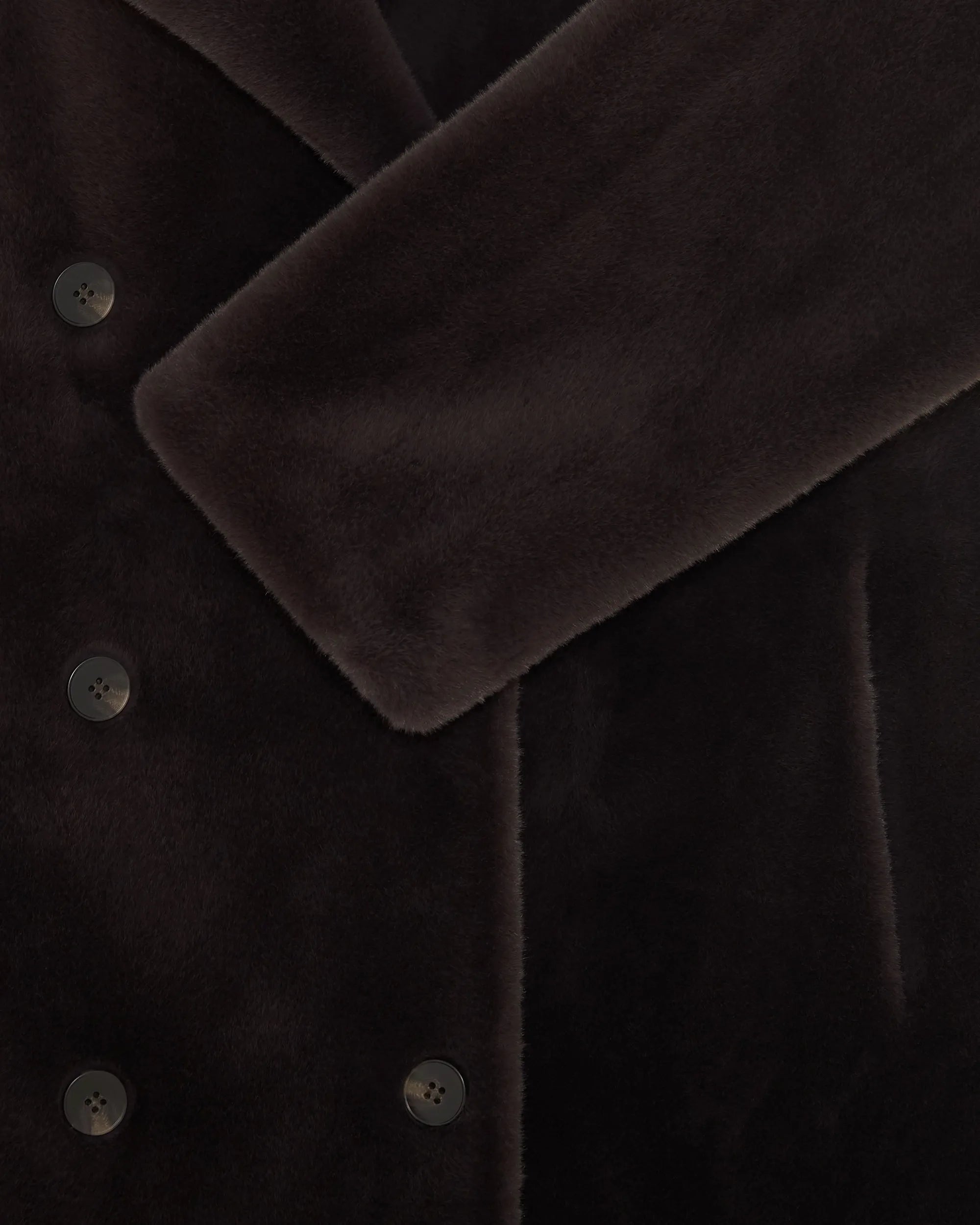 Le Manteau Fourrure Dark Brown