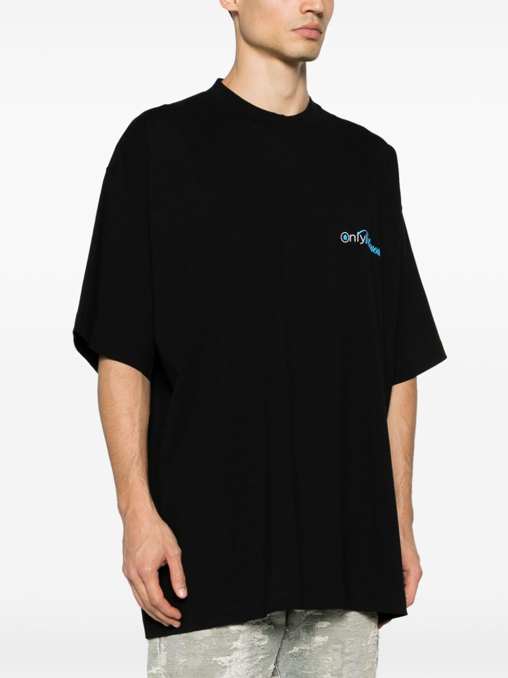 Logo print short sleeve Tshirt Black