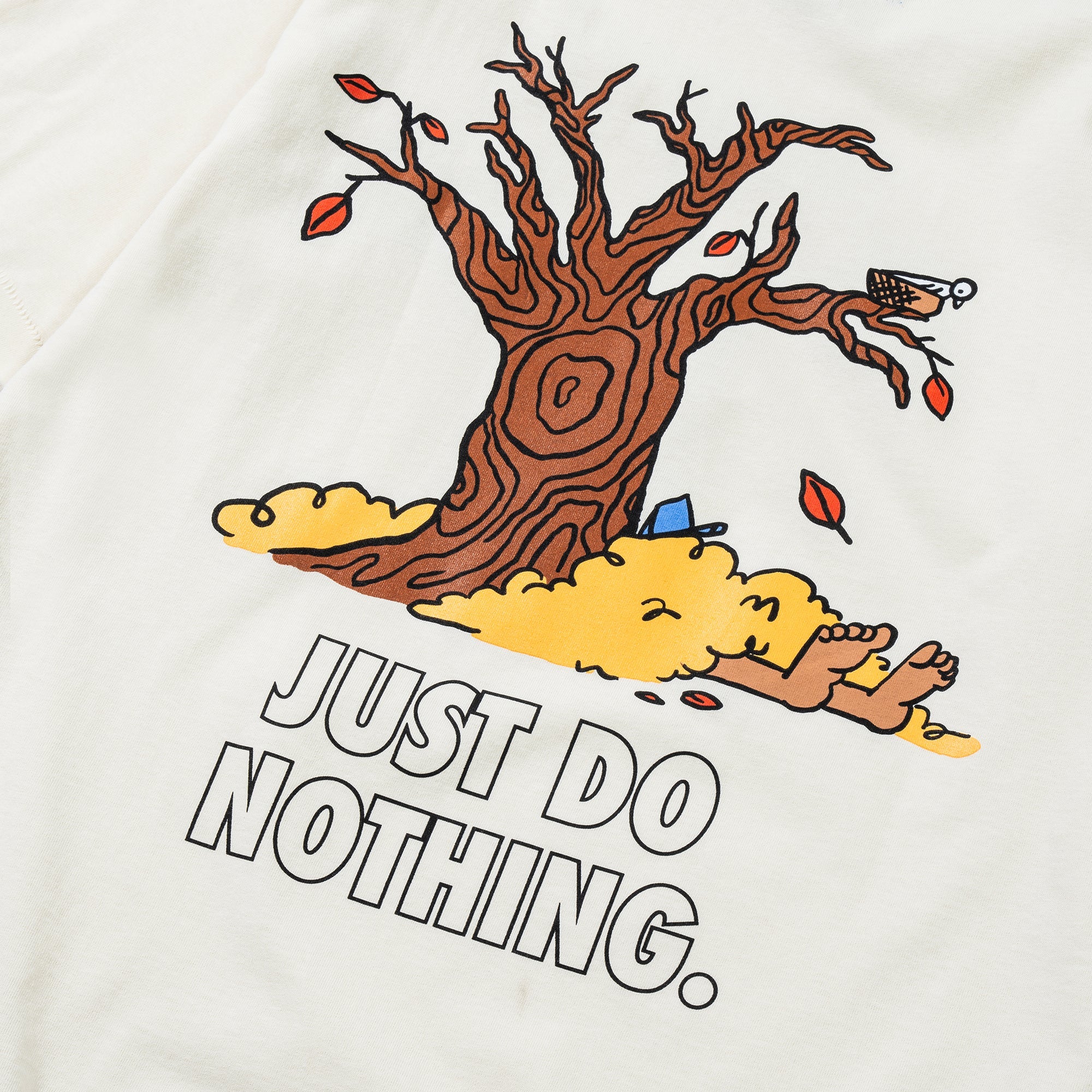 Just Do Nothing Fall T Shirt ecru