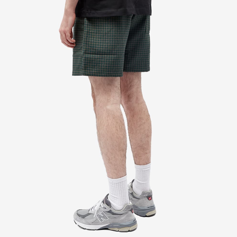 INTERCEPT HOUNDSTOOTH SHORTS FOREST GREEN