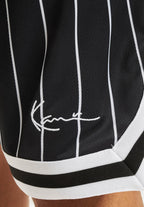Small Sign  Pinstripe Mesh Shorts Black