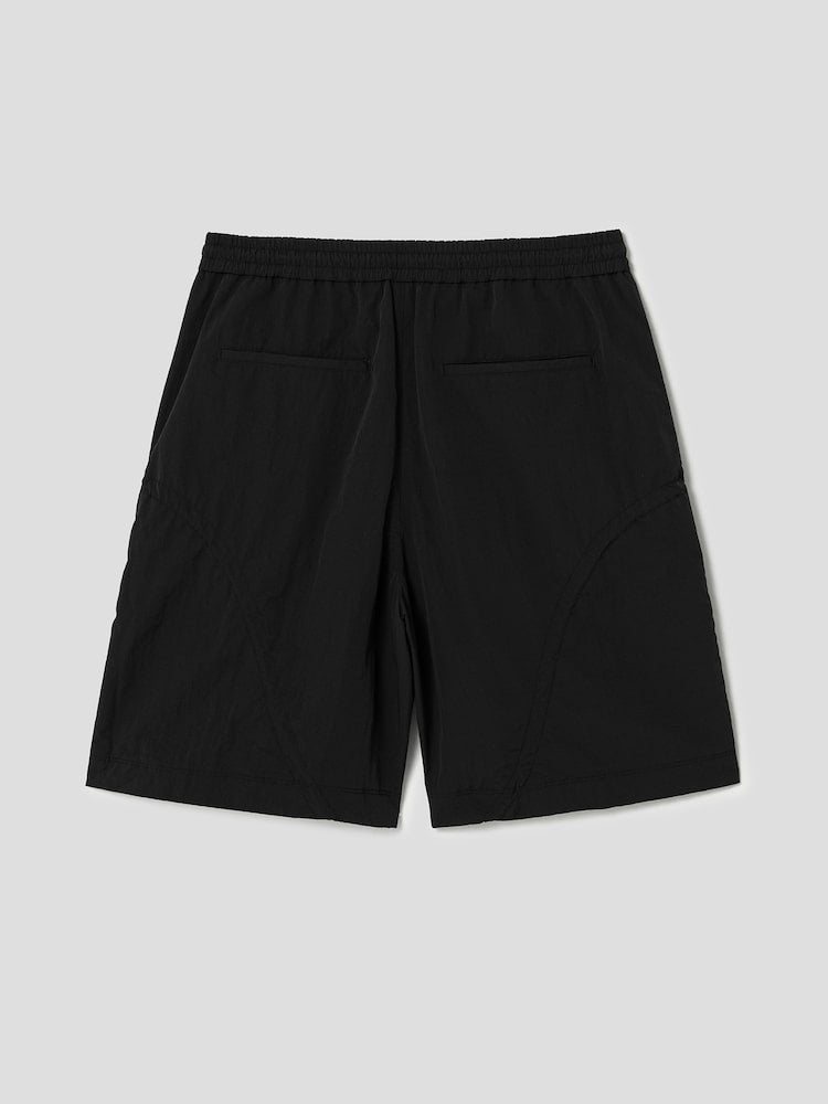 Nylon Puckering Shorts Black