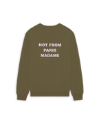 Le Sweatshirt Slogan Kaki