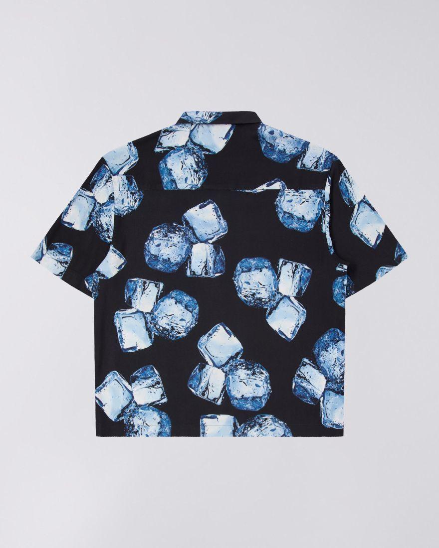 Ice Cube Shirt SS blue garment washed