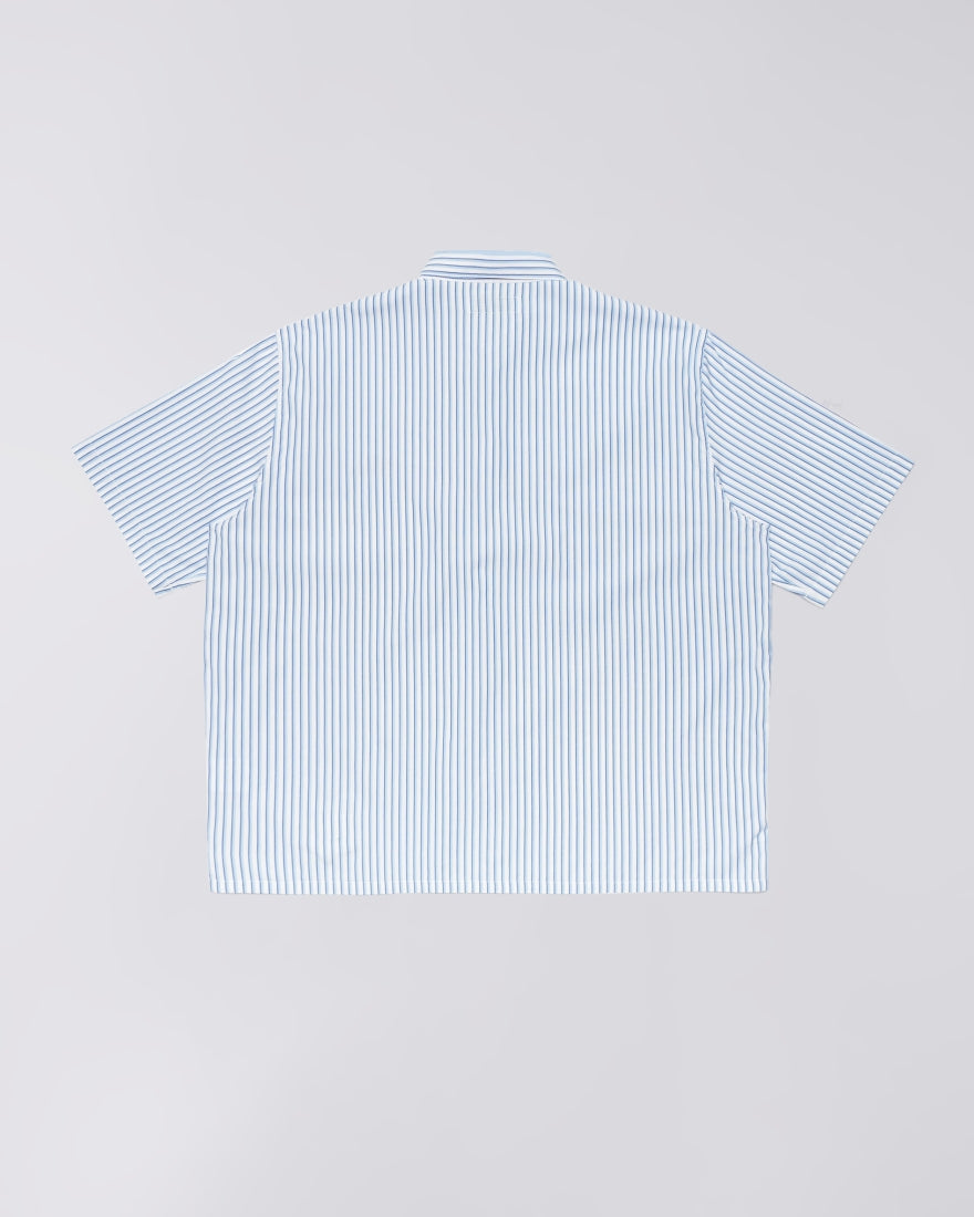 Toledo Shirt Ss Whiteblue Garment Washed