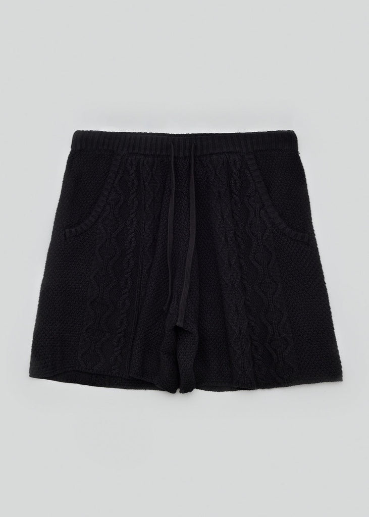 CHARLIE KNIT SHORTS BLACK