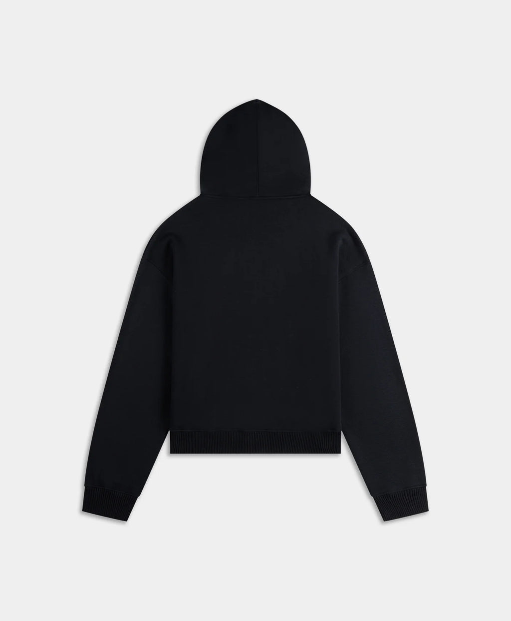 Boxy Zip Up Hoodie Black