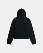Boxy Zip Up Hoodie Black