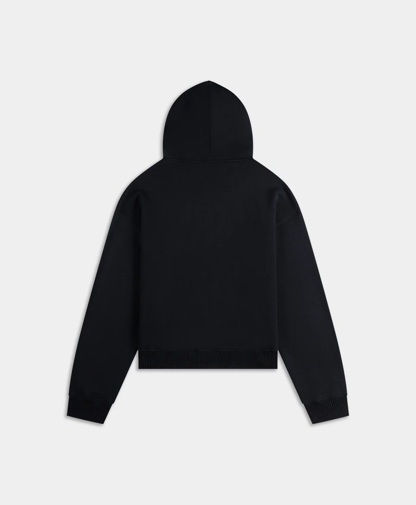 Boxy Zip Up Hoodie Black