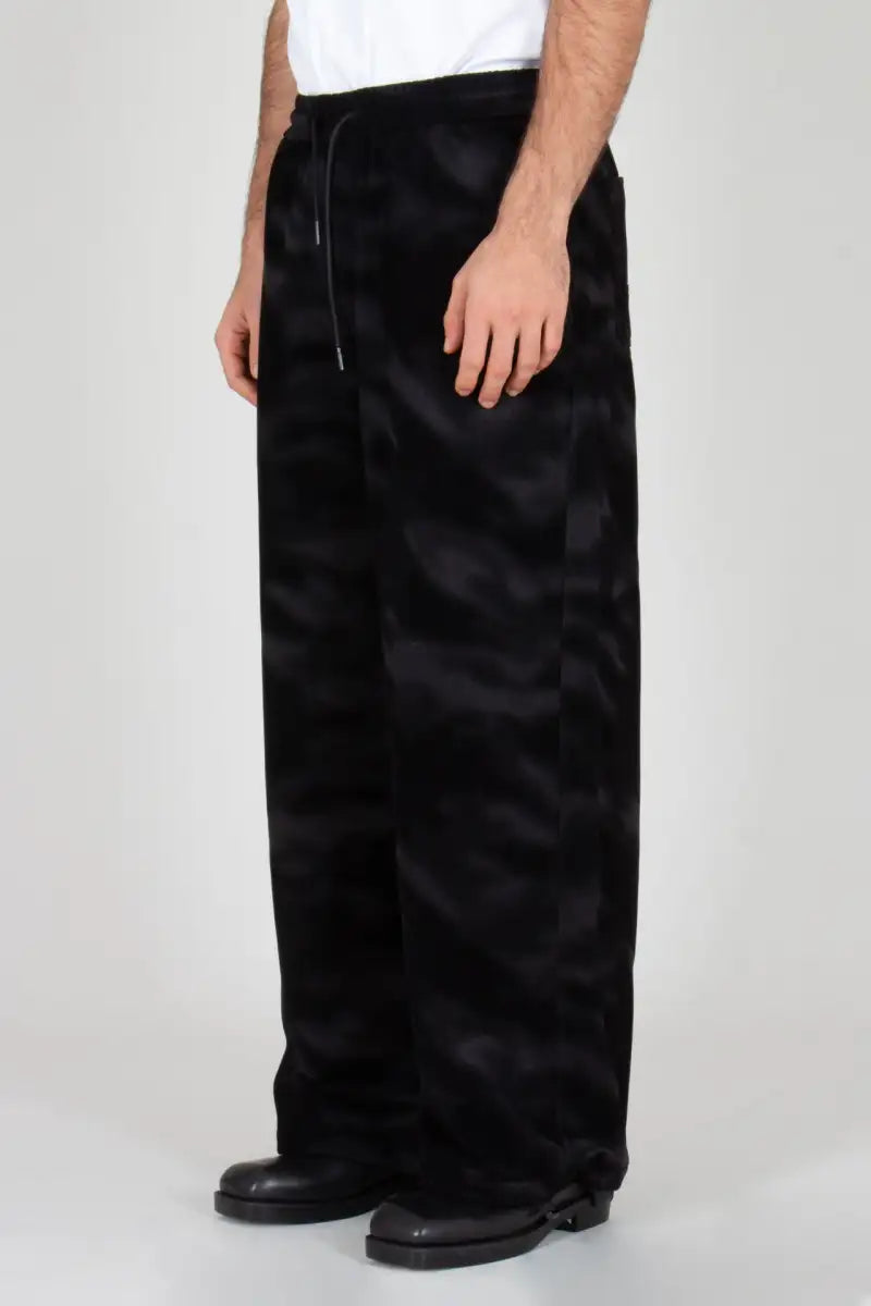 Dotted Camo Jersey Pants Black
