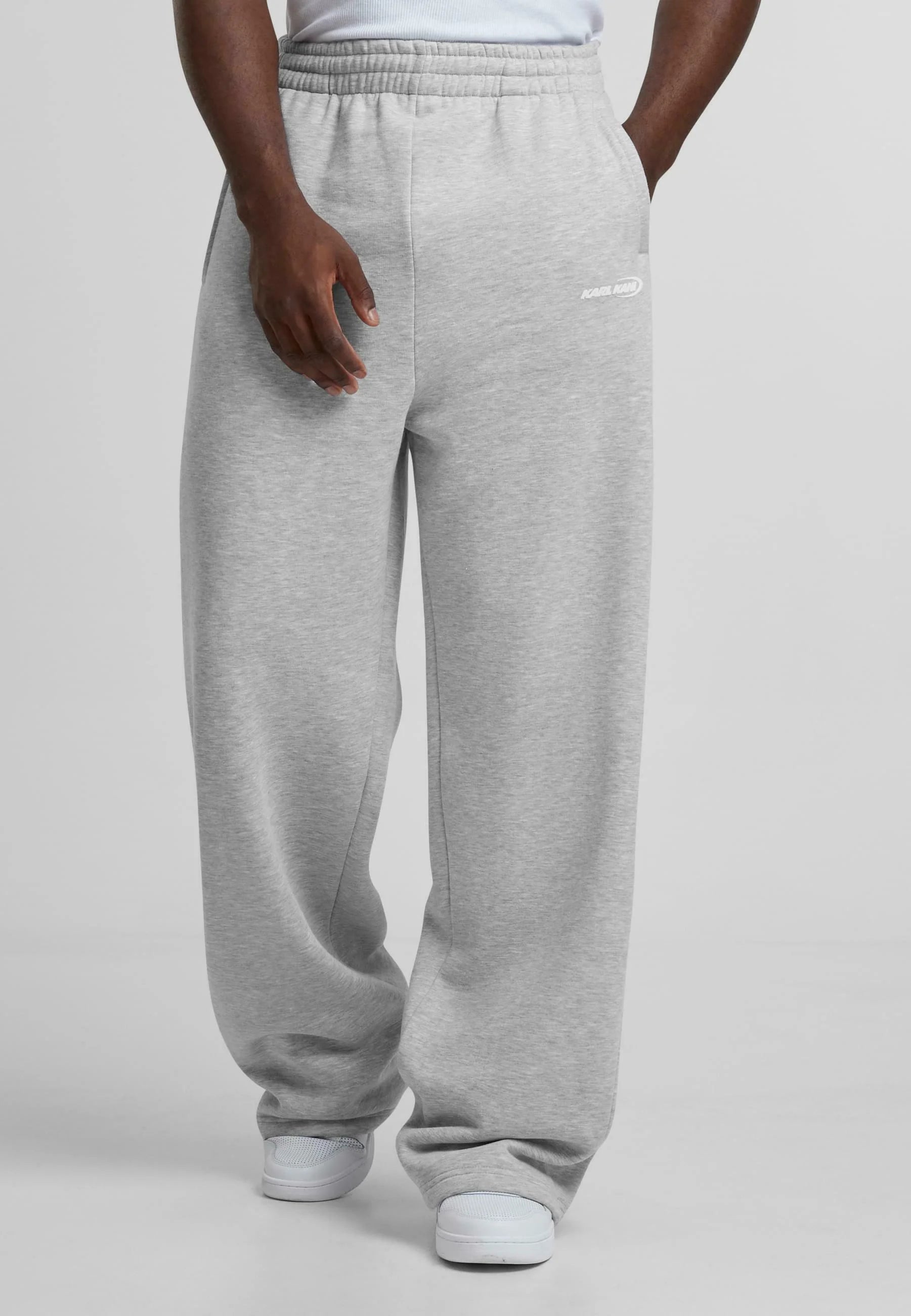 Kani Ellipse Straight Leg Sweatpants Grey Melange