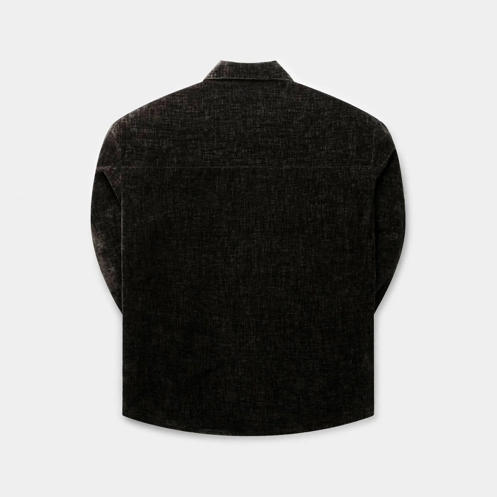 Hakim Velvet Ls Shirt Black